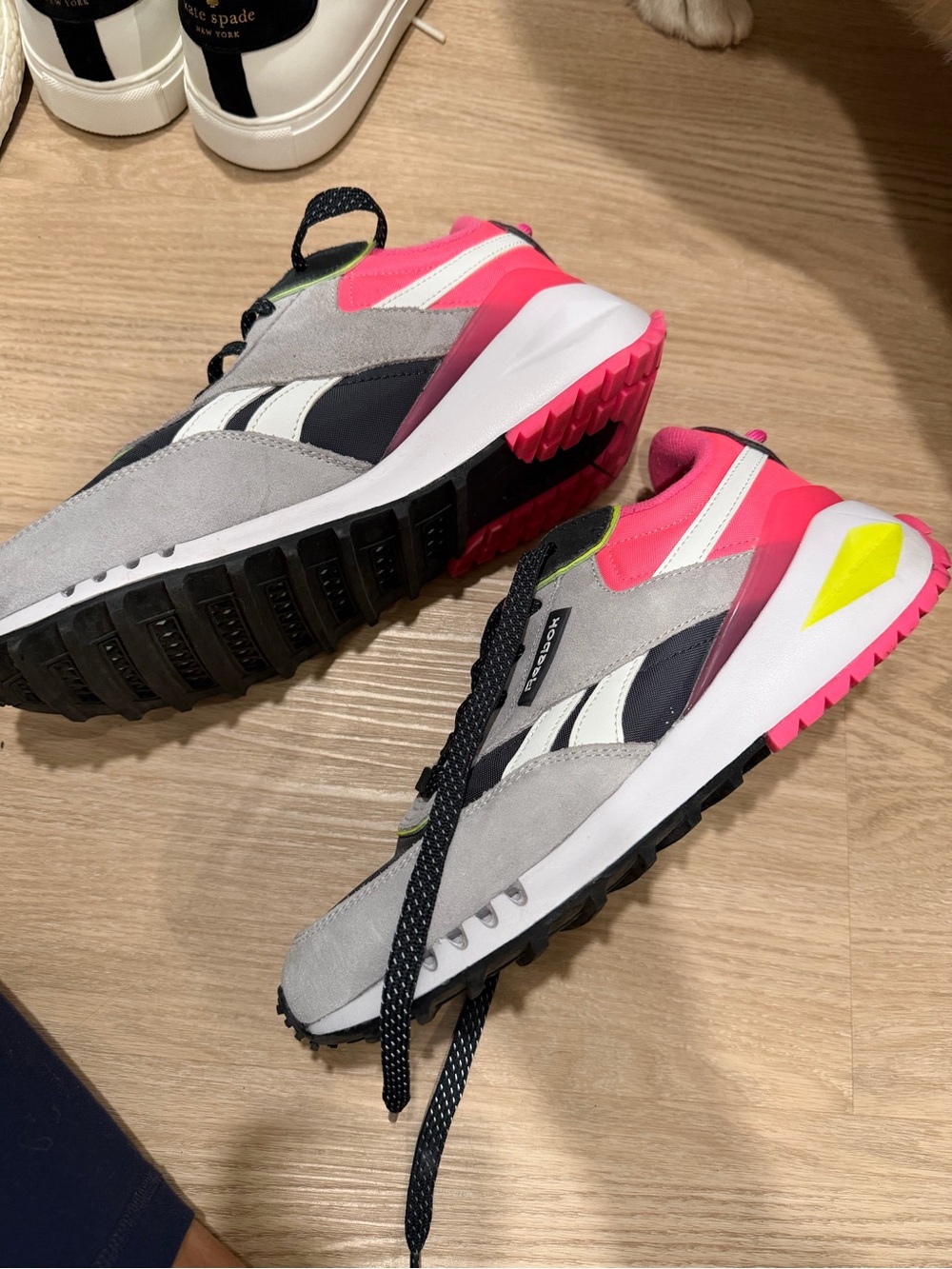 Women’s Grey and Pink Athletic Sneakers
